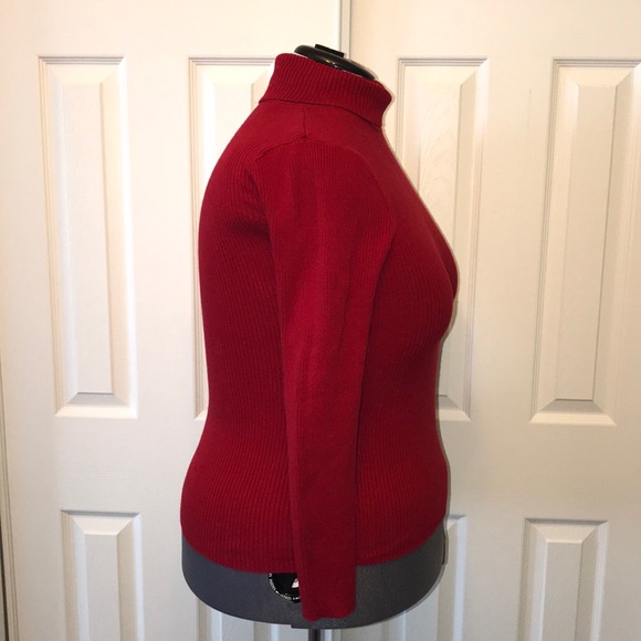 Red hot ribbed sweater - Picture 3 of 4